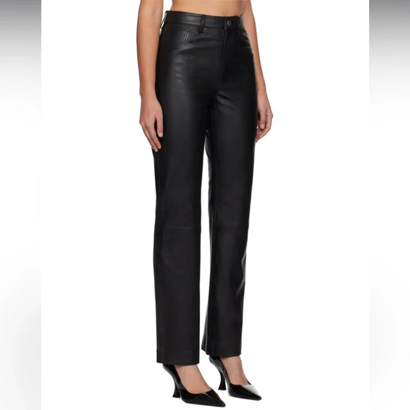 REMAIN BIRGER CHRISTENSEN
Black Straight Leather Pants - Picture 1 of 4